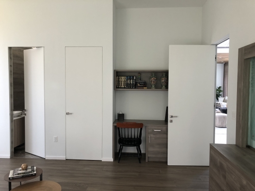 White contemporary doors as the best decoration for your home or office