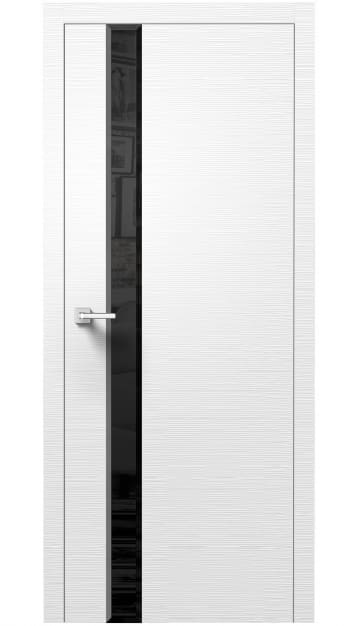 Image Dianto Interior Door 3D White / Black Beveled Glass 1