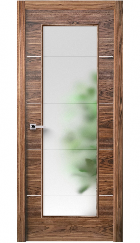 Image Versa Vetro Interior Door American Walnut 1