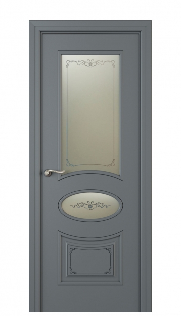 Image Amelia Vetro Duo Interior Door Italian Enamel 7011 1