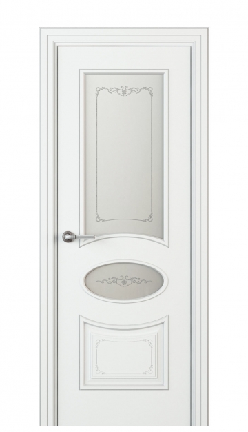 Image Amelia Vetro Duo Interior Door Italian Enamel White 1