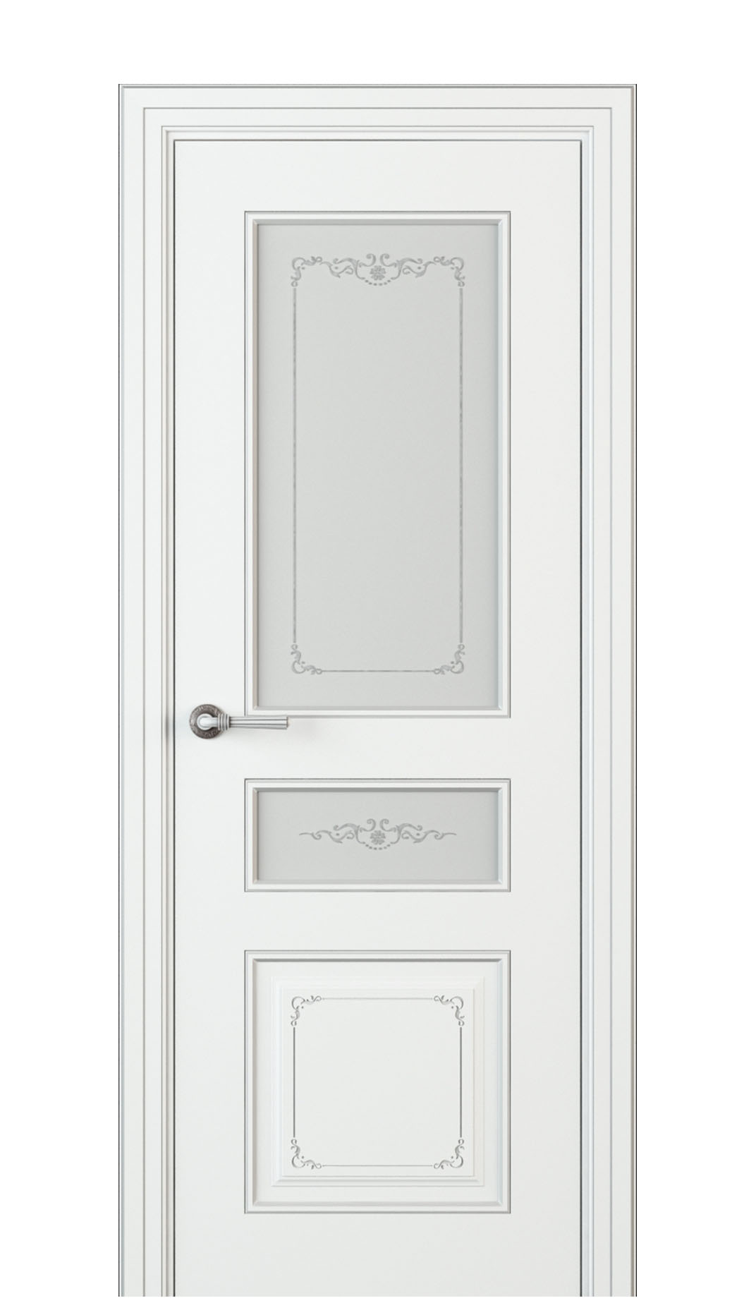 Image Fabrizia Vetro Duo Interior Door Italian Enamel White 0