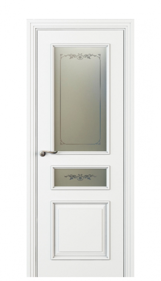 Image Fellini Vetro Duo Interior Door Italian Enamel White 1