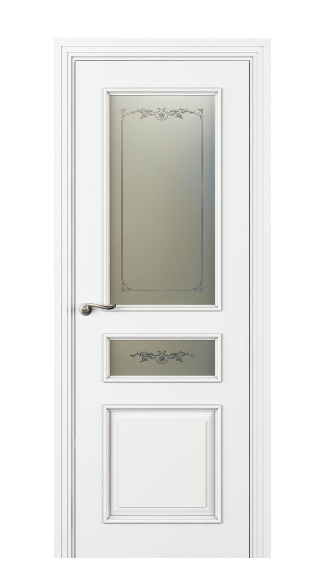 Image Fellini Vetro Duo Interior Door Italian Enamel White 0