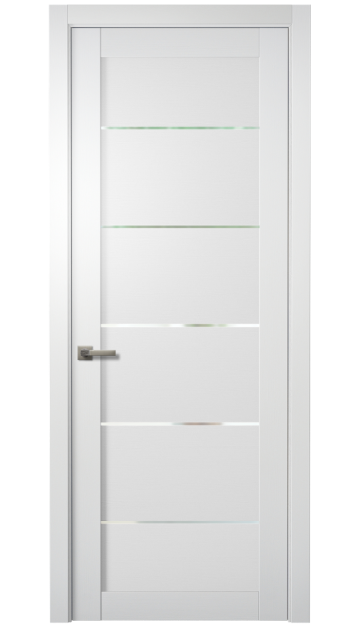 Image Tia Interior Door Bianco Noble/Frosted Glass 1