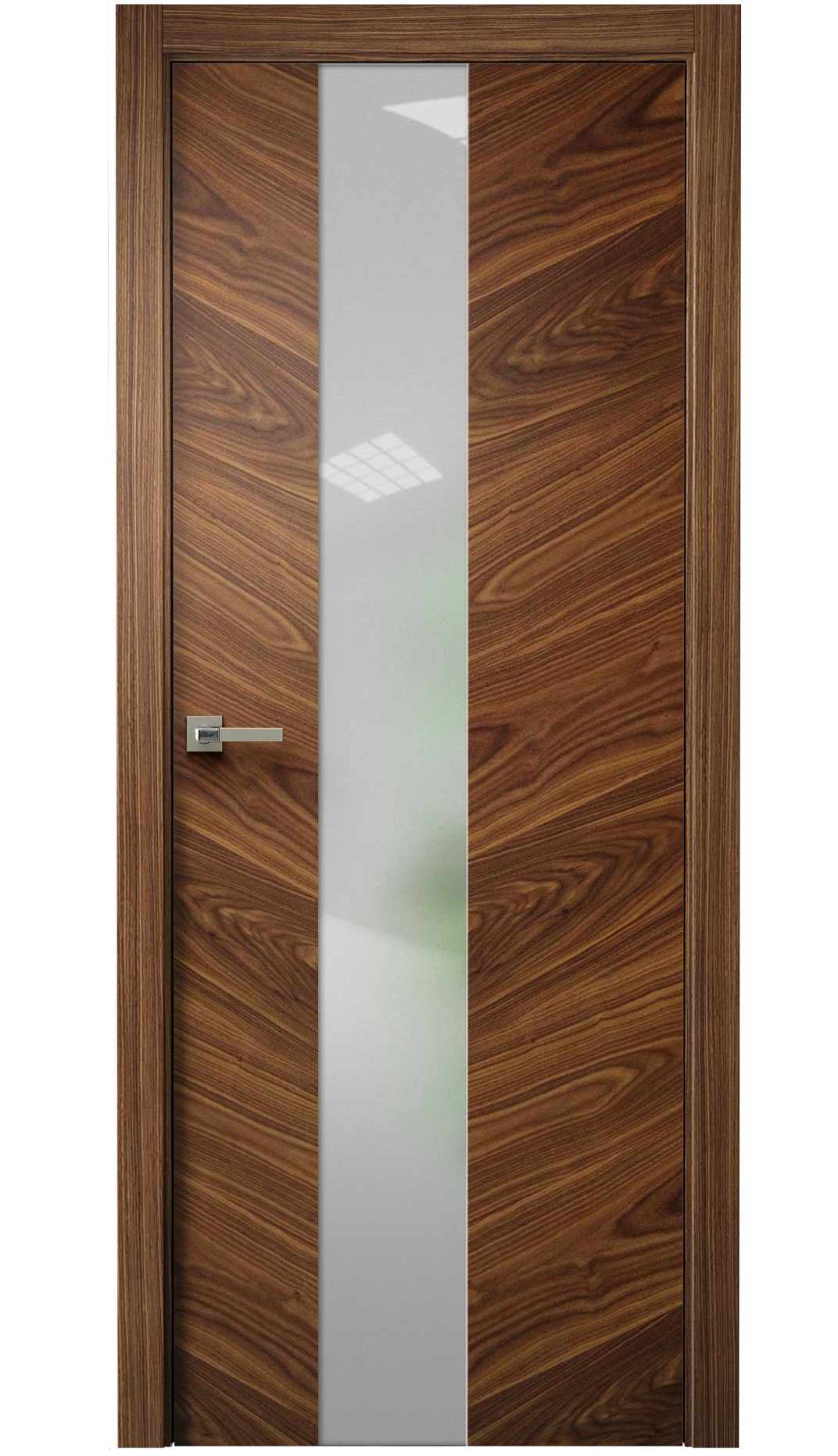 Image Tera V Vetro Interior Door American Walnut 0