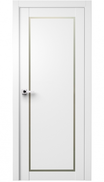 Image Trinity Interior Door Soft Touch White / Frosted Glass 1