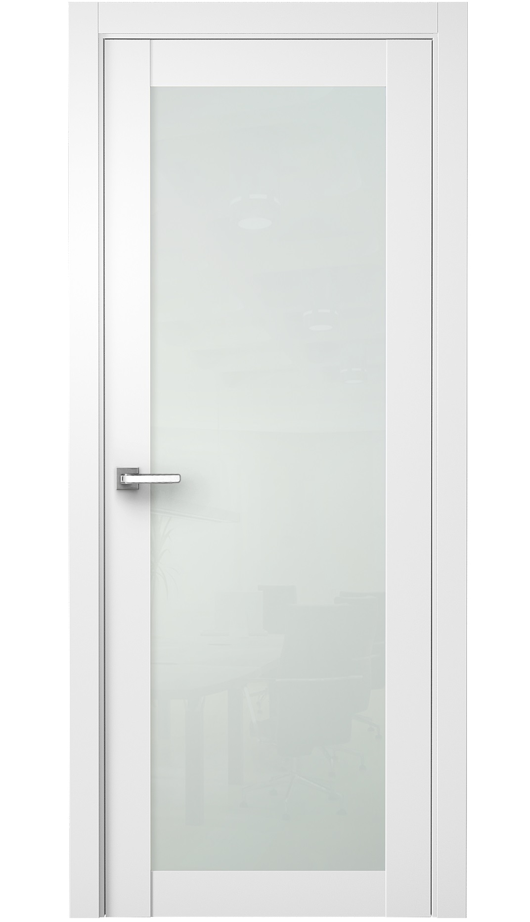 Image Nedovento Interior Door Soft Touch White/ White Triplex Glass 0