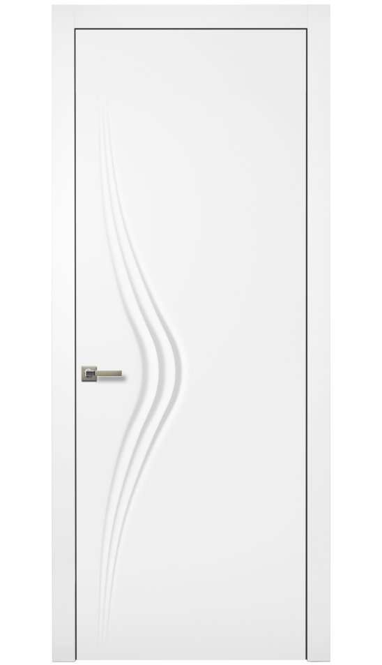 Image Wave Interior Door Italian Enamel White 1