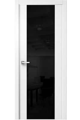 Image Vento Interior Door Soft Touch White/ Black Triplex Glass 2