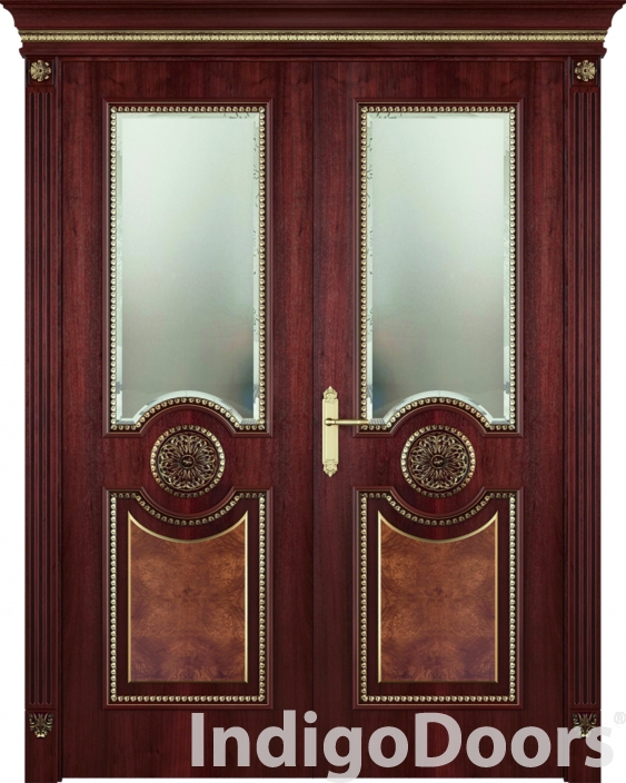 Image Alessandria Vetro Interior Door Stained Oak 3