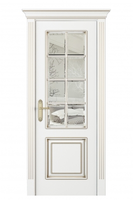 Image Parma Parte Interior Door Italian Enamel White Beveled Glass 2