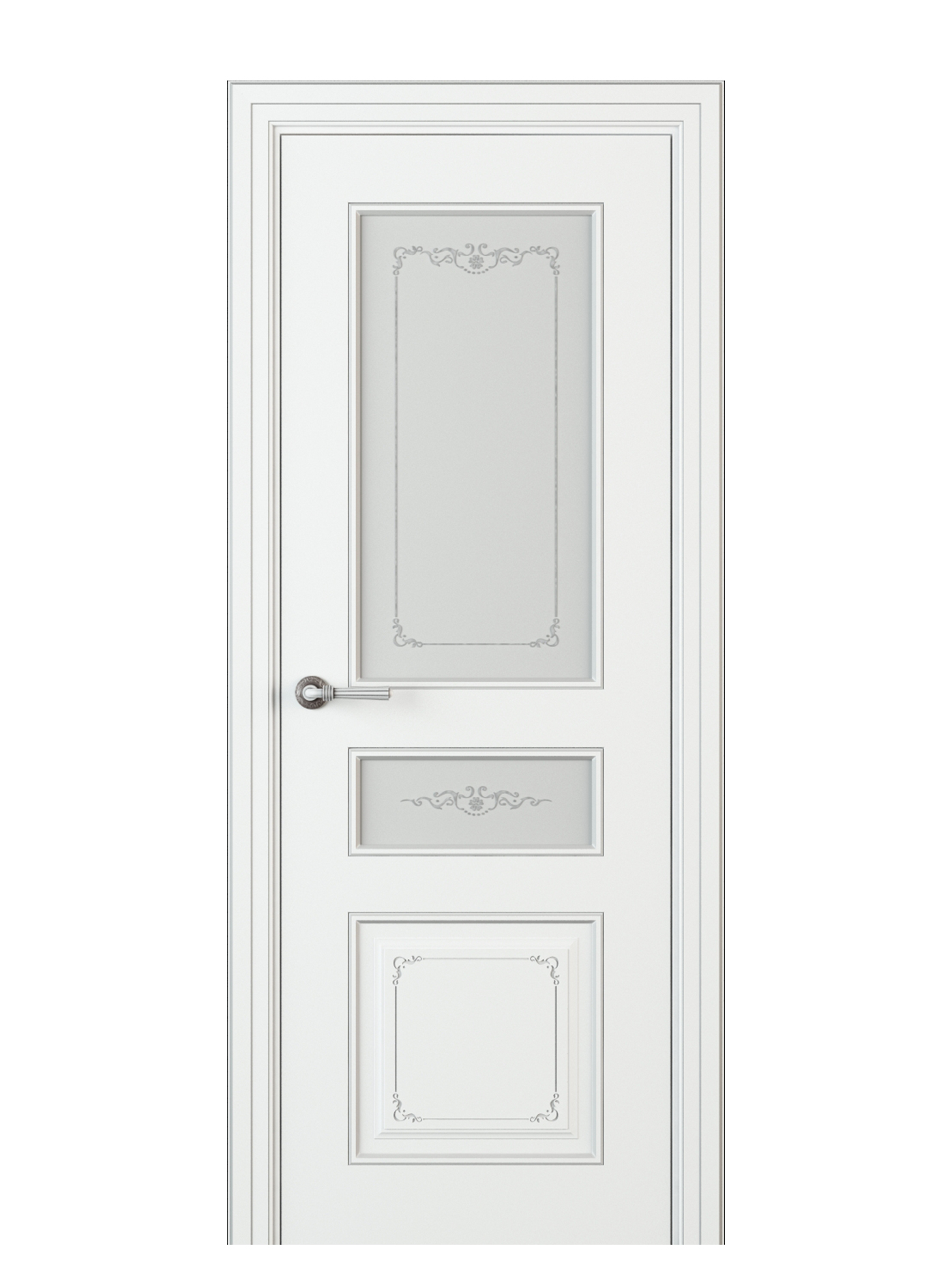 Image Fabrizia Vetro Duo Interior Door Italian Enamel White 1