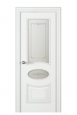 Image Amelia Vetro Duo Interior Door Italian Enamel White 2