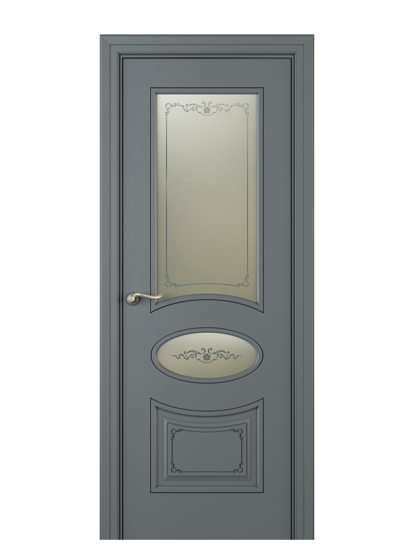 Image Amelia Vetro Duo Interior Door Italian Enamel 7011 1