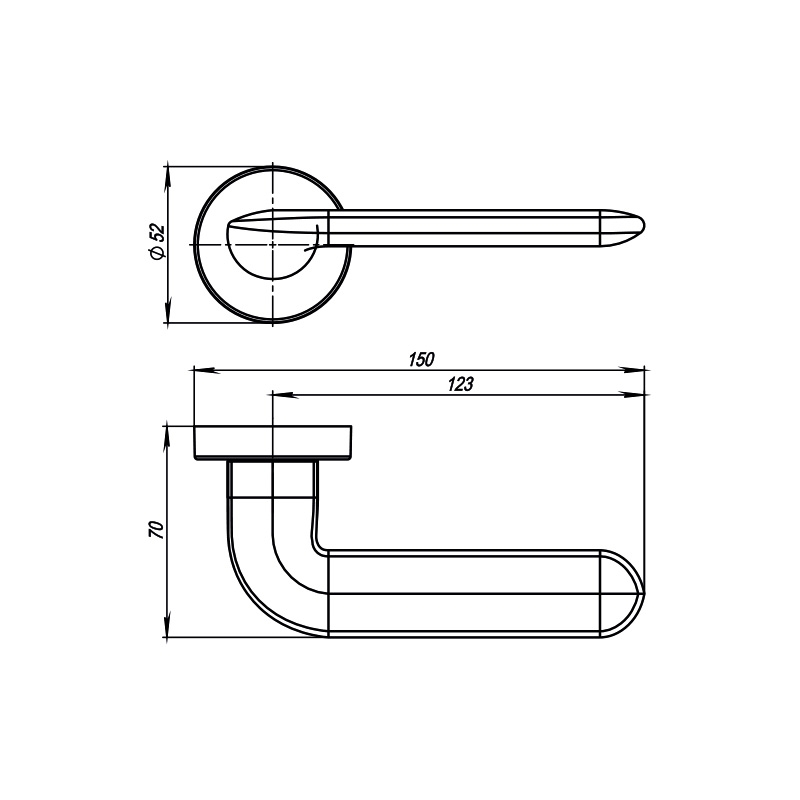 Image European Handle EXCALIBUR Chrome 4