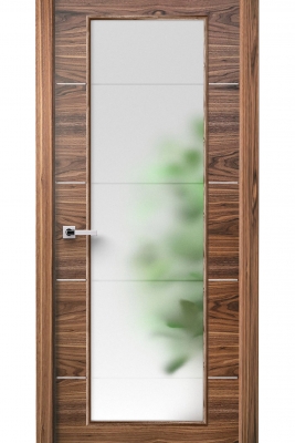 Image Versa Vetro Interior Door American Walnut 2