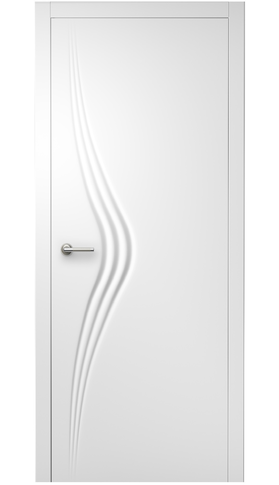 Image Wave Interior Door Italian Enamel White 1