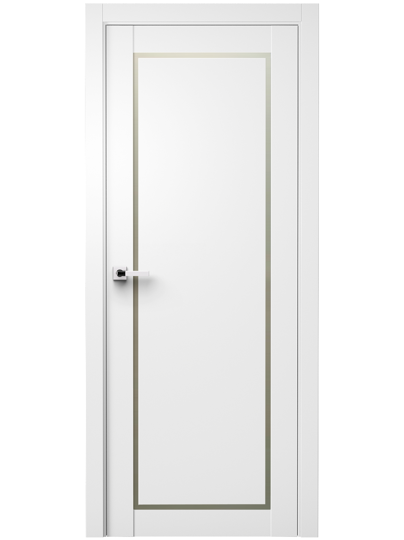 Image Trinity Interior Door Soft Touch White / Frosted Glass 1