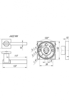 Image European Handle JAZZ satin nickel / polished chrome 5