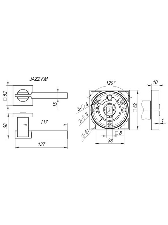 Image European Handle JAZZ satin nickel / polished chrome 4