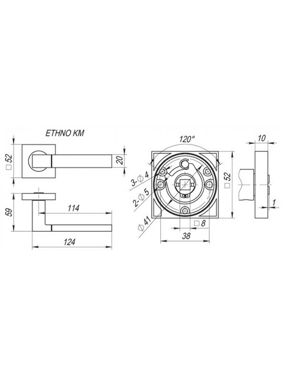 Image European Handle ETHNO satin nickel / polished chrome 4