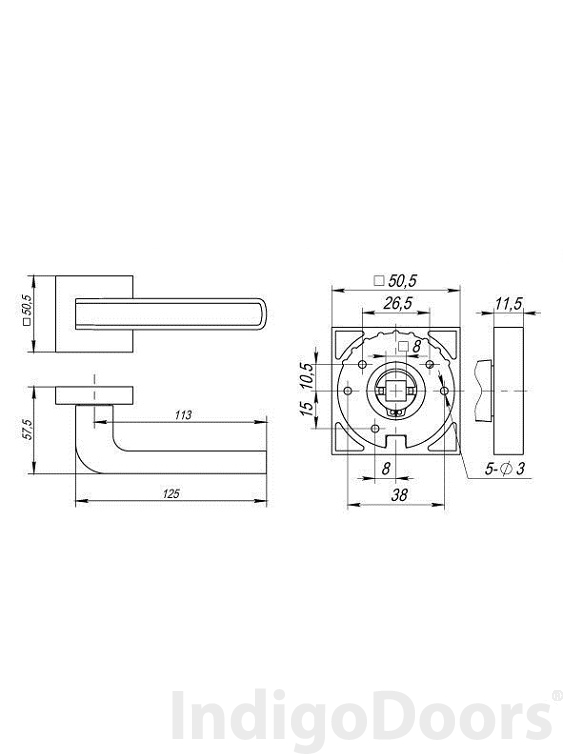 Image European Handle NEO polished chrome / white 4