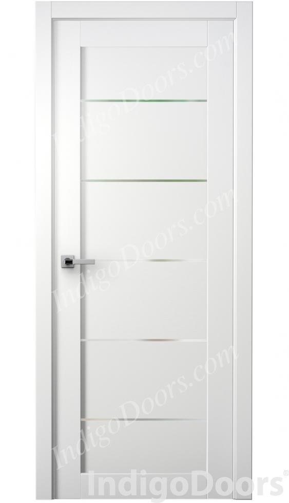 Image Tia Interior Door Bianco Noble/Frosted Glass 2