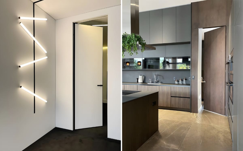 Frameless Doors That Visually Disappear