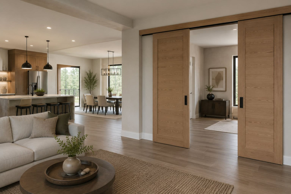 Interior doors for open floor plans