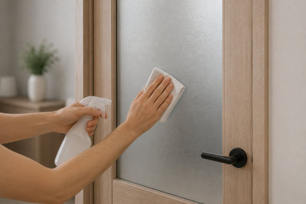 Maintaining Frosted Glass Interior Doors