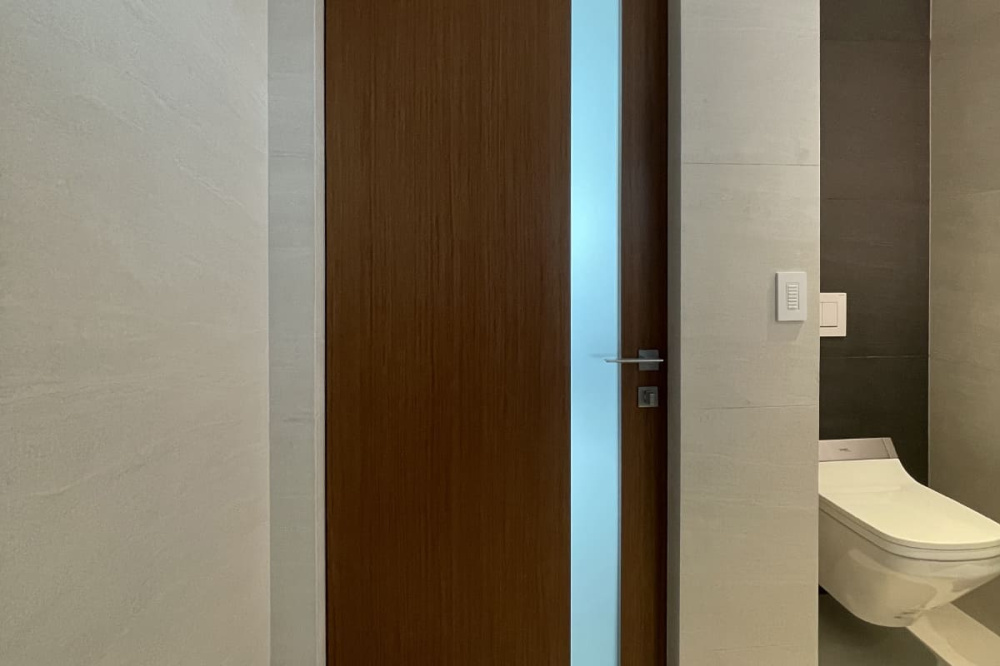 Modern interior doors with glass inserts