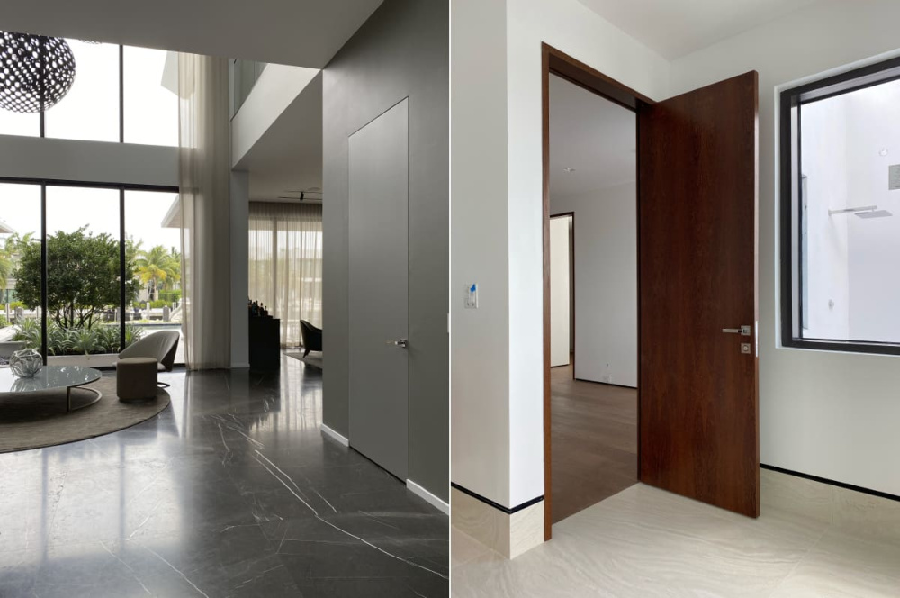 Visual Differences Between Frameless and Flush Interior Doors