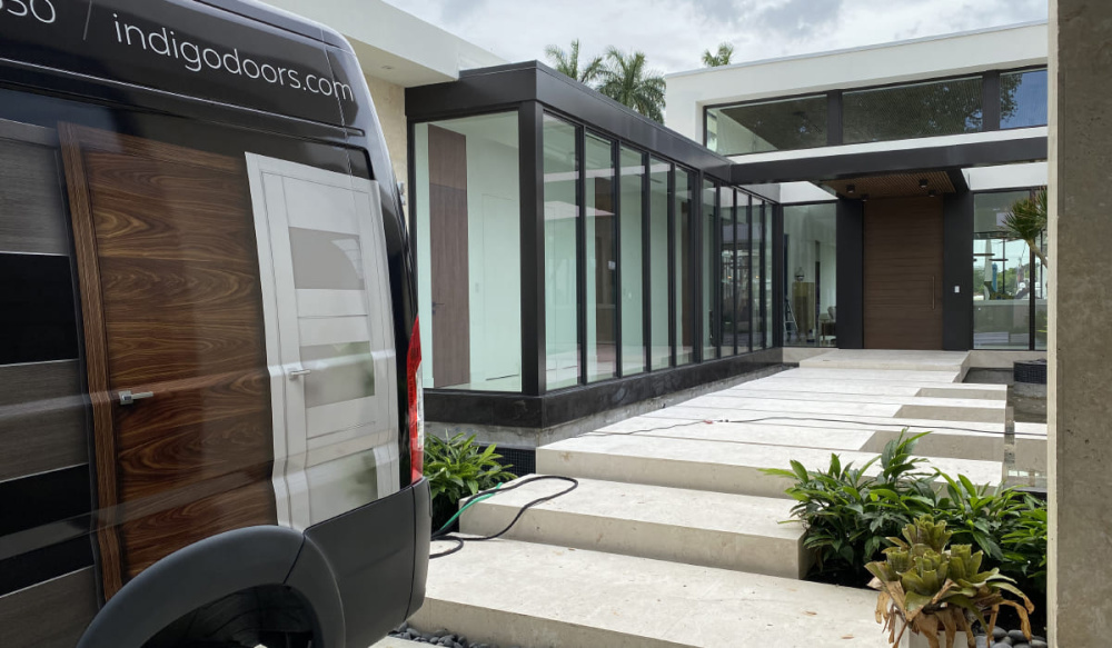 What is the estimated delivery time for interior doors?